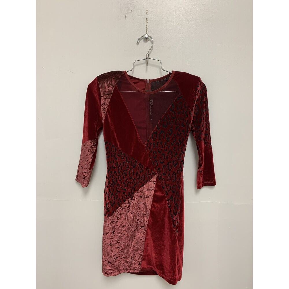 Brian Lichtenberg Velvet Embellished Kim Kardashian Shoulder Dress Small